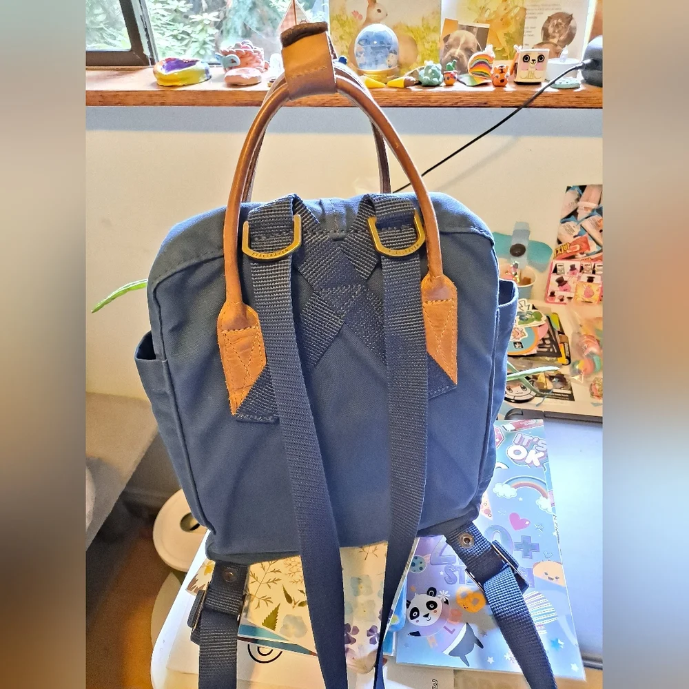 Fjallraven Navy Blue Mini Kaken Backpack - Picture 4 of 11